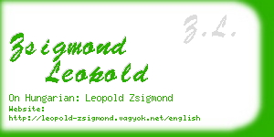 zsigmond leopold business card